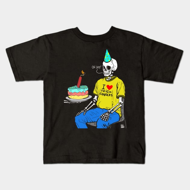 trick candle Kids T-Shirt by Ohhmeed